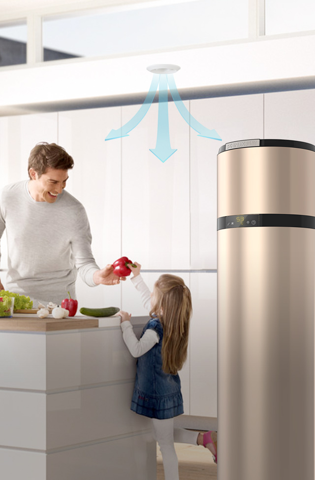 芬尼空气能热水器悦尚型180L全家智能热水+厨房免费冷气